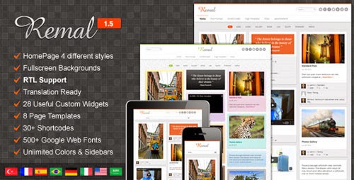 Remal Themeforest Responsive WordPress Blog Theme Version 2.4.1 free