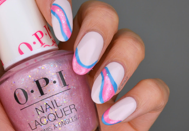 Pink Barbie Swirl Nail Art