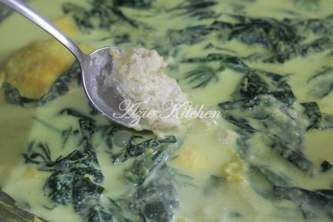 Masak Lemak Tempoyak Telur Itik Dengan Pucuk Ubi - Azie 