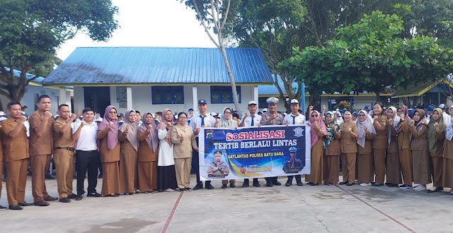 POLICE GO TO SCHOOL, SATLANTAS POLRES BATU BARA MENANAMKAN 8 CARA TERTIB BERLALU LINTAS