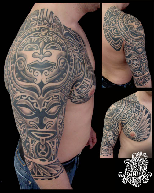 3d tattoos  de donner un aspect 3d tattoo inspired by marquesan style with shading