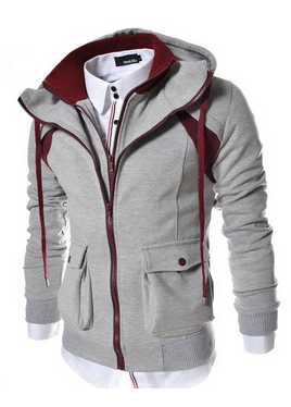 Double Breasted Fit Hood Cotton Jacket