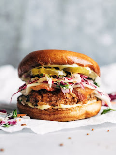 Summertime Fried Chicken Sandwiches With Tangy Slaw, Cold sandwich recipes, Fried chicken sliders, Chicken sandwich recipes fried, Fried chicken sandwich recipe, Chicken katsu sandwich, Spicy chicken sandwich. #summertime #friedchicken #sandwiches #tangyslaw #sandwich #recipes #chicken