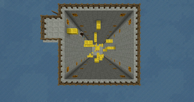 The golden drop Mincraft top view