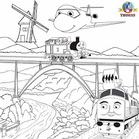 Summer Kids activities Thomas train picture sheets magic railroad Thomas diesel 10 coloring pages