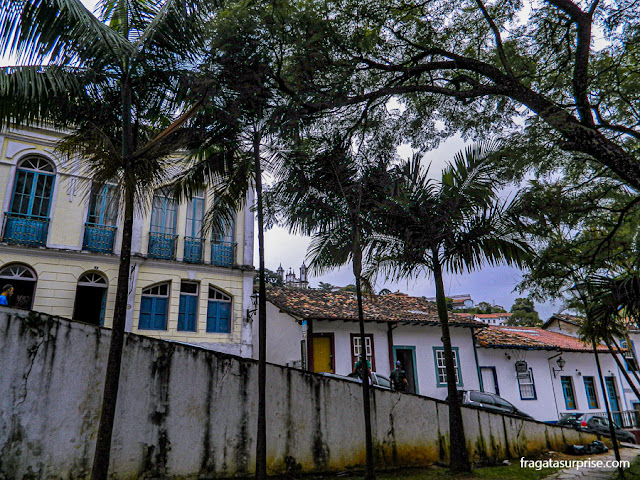 Casarões históricos em Ouro Preto, Minas Gerais