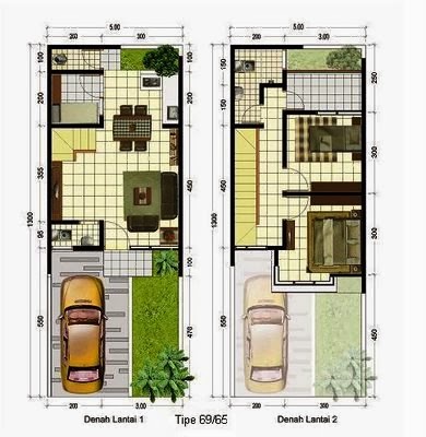 Contoh Denah Rumah  Sehat Gambar Rumah  Minimalis  2014