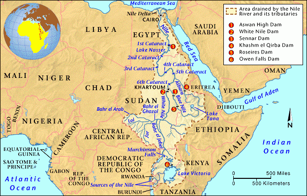 Cataracts Of The Nile. The Nile River-Best Map