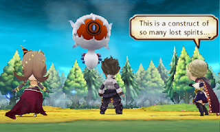 The party battles Soul Legion, a boss in The Legend of Legacy.