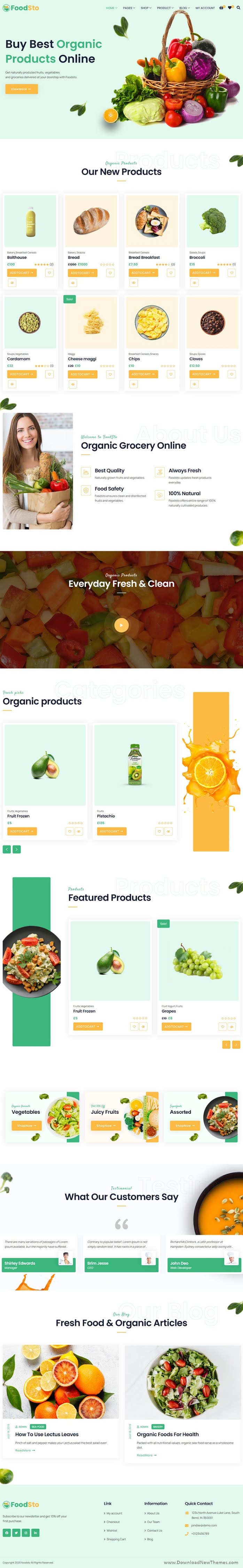 Grocery and Food Store WooCommerce Theme