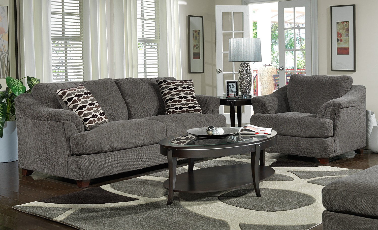  gray  living  room  furniture 2019 Grasscloth Wallpaper