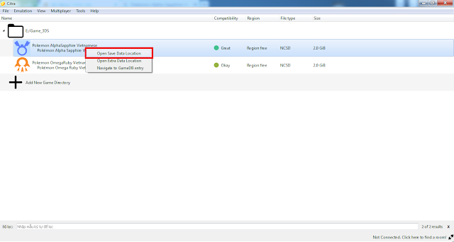 Cách xóa file save game pokemon trong giả lập citra 3DS