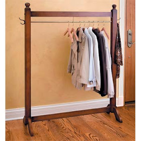 wood garment rack