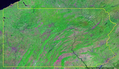 Pennsylvania satellite image map