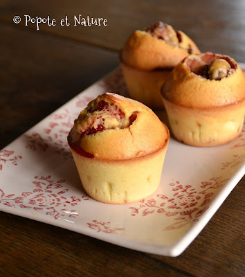 Petits cakes aux fraises fraîches et aux cranberries ©Popote et Nature