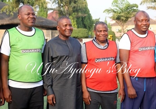 Saraki, Melaye, Tambuwal, Other Lawmakers Play Football to Celebrate Dogara's 50th Birthday (Photos)