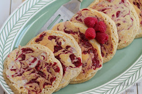 Raspberry Swirl Pancakes with Nutella- These soft and hearty raspberry swirled pancakes are perfect topped with a little Nutella #spreadthehappy