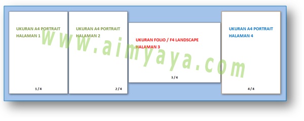 Cara Membuat Beberapa Format Halaman Dalam Satu Dokumen Microsoft Word