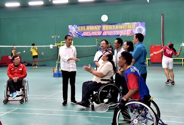 Presiden Jokowi Tinjau Latihan Atlet Disabilitas Jelang Asian Para Games 2018