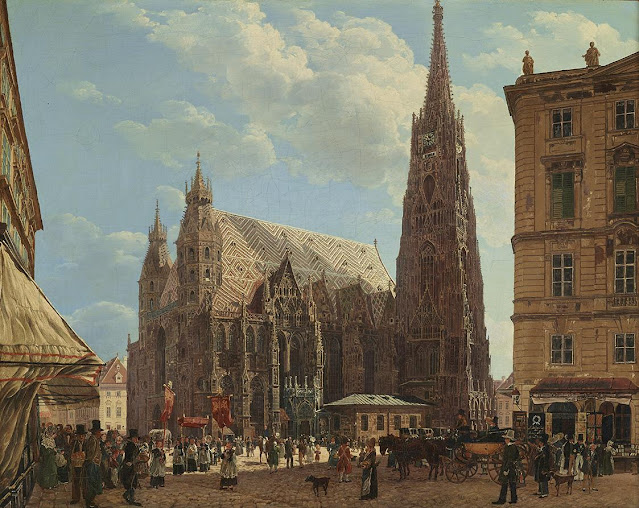 Rudolf von Alt - Vista de la Catedral de Viena