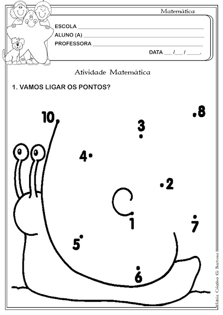 Atividade Liga Pontos Caracol 1 a 10