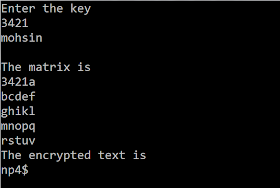 C code to encrypt a message using PlayFair (Monarchy) Cipher 