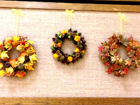Fall Wreaths to decorate a Fall Festival