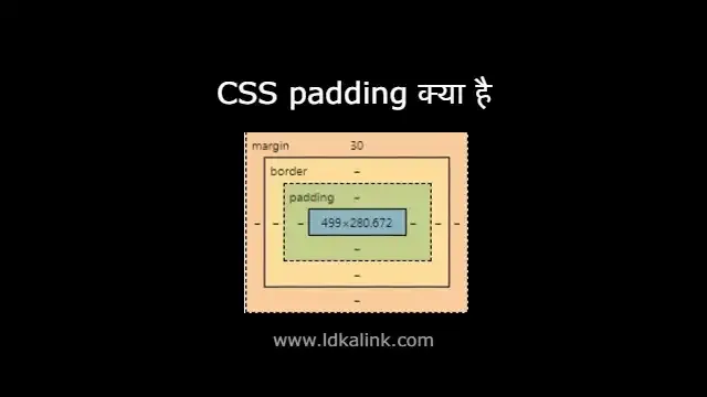 CSS padding kya hai, what is css padding properties in Hindi