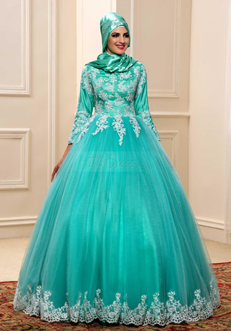 Bentuk Desain Gaun Pengantin Warna Tosca 