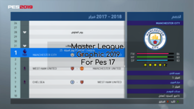 PES 2019 Master League Graphics for PES 2017