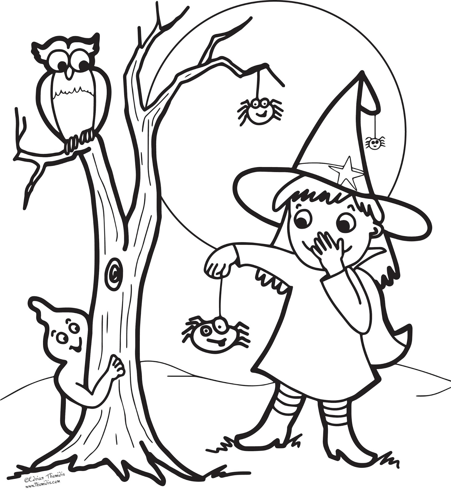 Free Printable Witch Coloring 10