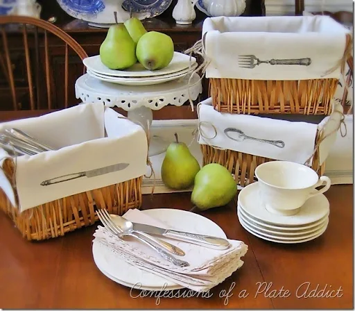CONFESSIONS OF A PLATE ADDICT No-Sew Basket Liners