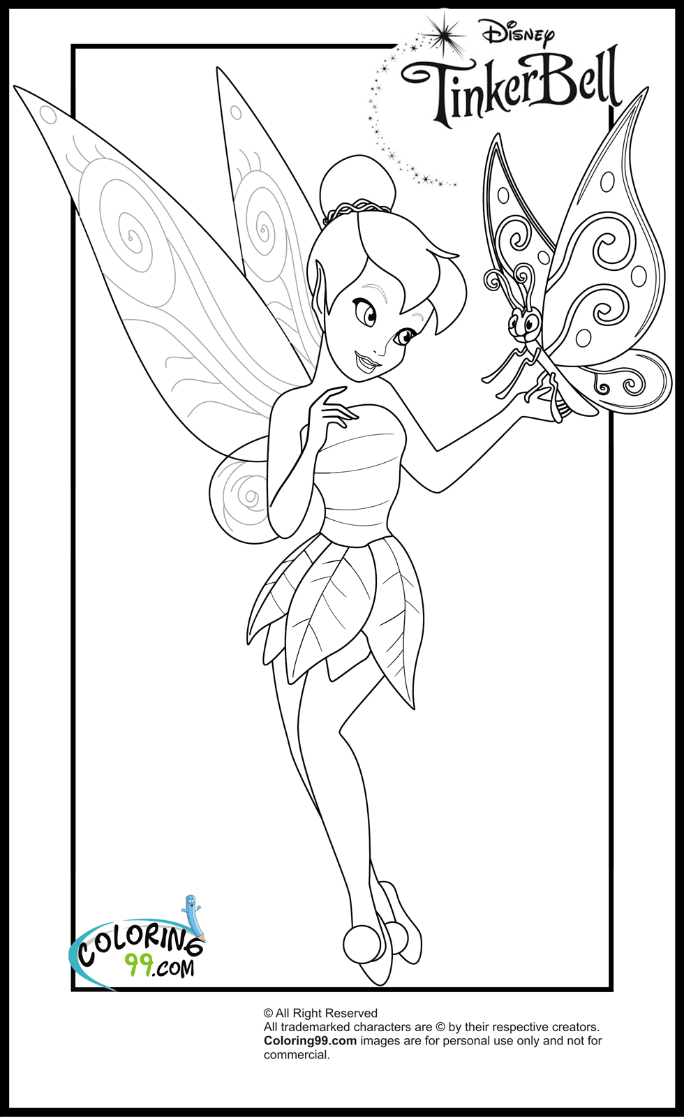 Download Tinkerbell Coloring Pages | Team colors