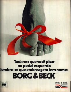 propaganda embreagem Borg & Beck - 1979. anos 70. propaganda anos 70, década de 70, reclame anos 70, Oswaldo Hernandez,