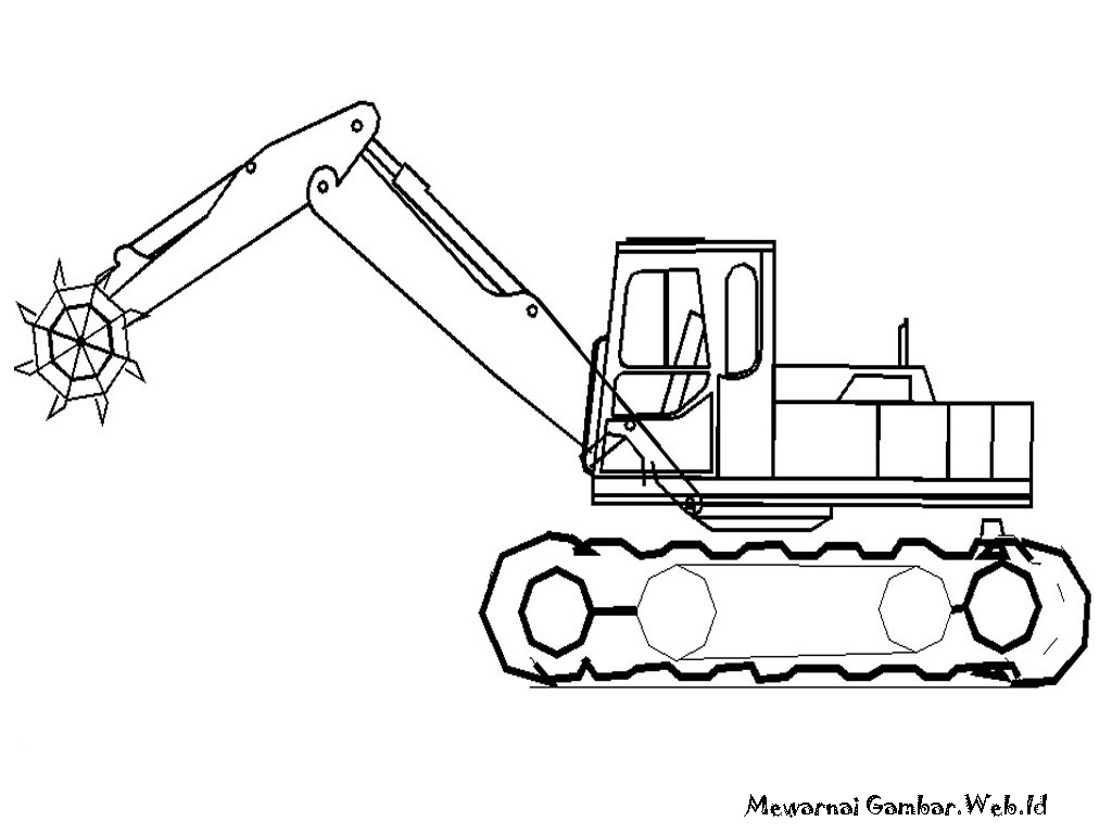 Mewarnai Gambar Excavator