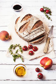 Bread, Peaches and Tomatoes