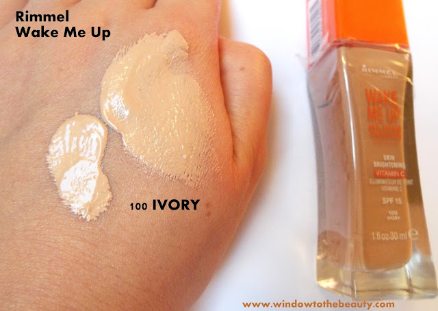 rimmel podkład ivory swatche