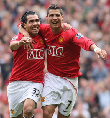 carlos tevez and cristiano ronaldo manchester united