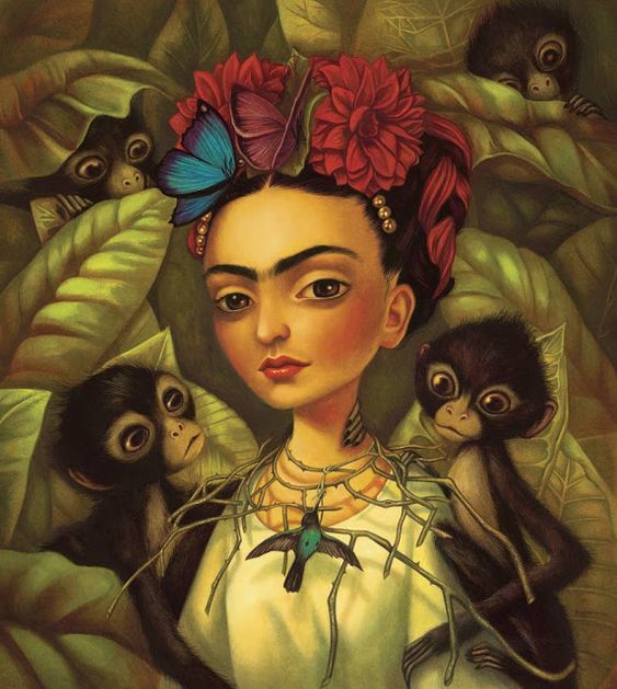 Otro detalle de ilustración del libro sobre Frida Kalho ilustrado por el ilustrador Benjamin Lacombe.