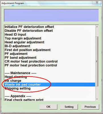 waste ink pad counter
