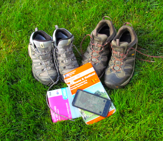 Good boots, a map, and a navigation app are recommended