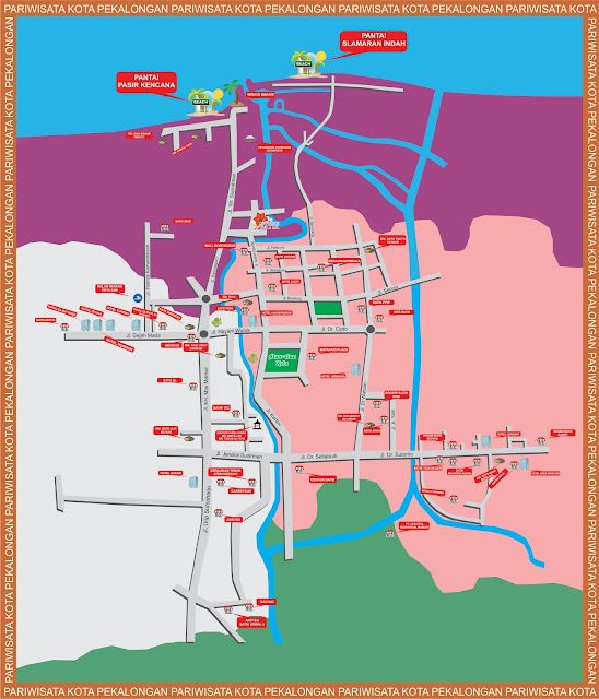 PARIWISATA DAN KEBUDAYAAN  KOTA PEKALONGAN Peta Pariwisata 
