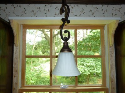 Kitchen sink window shelf above