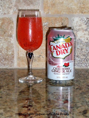 A drink of Canada Dry Diet Cranberry Ginger Ale