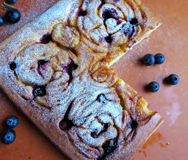 Blueberry & Lemon Sheet Pan Pancake