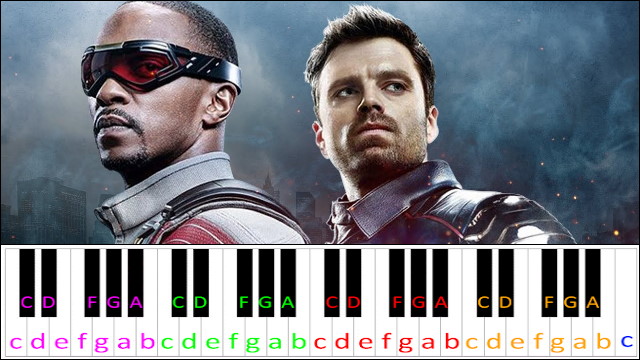 Louisiana Hero (Falcon and the Winter Soldier Theme) Piano / Keyboard Easy Letter Notes for Beginners