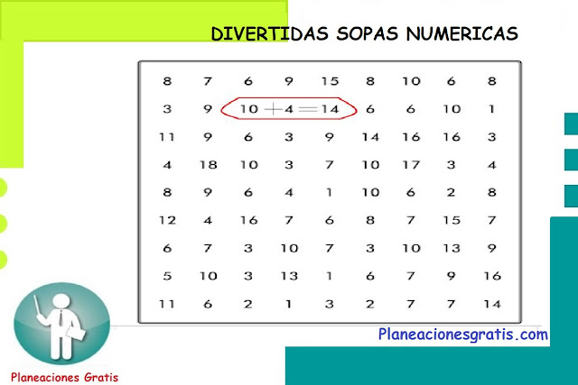 Pack De Sopas Numéricas matemáticas