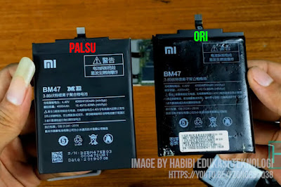 Desain Baterai Xiaomi ORI vs KW