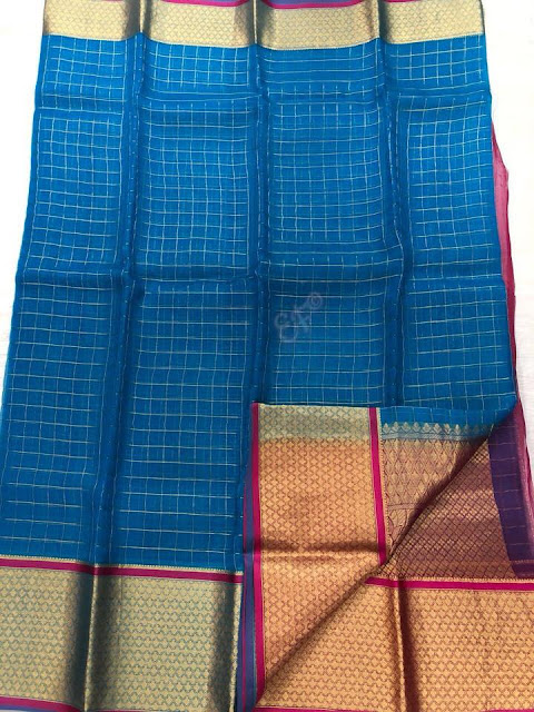  Kanchi Organza checks Saree 