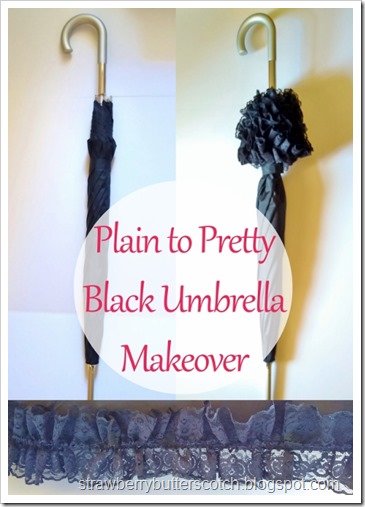 Plain to Pretty Black Umbrella Makeover